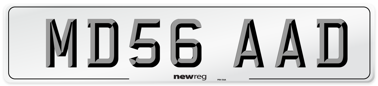 MD56 AAD Number Plate from New Reg